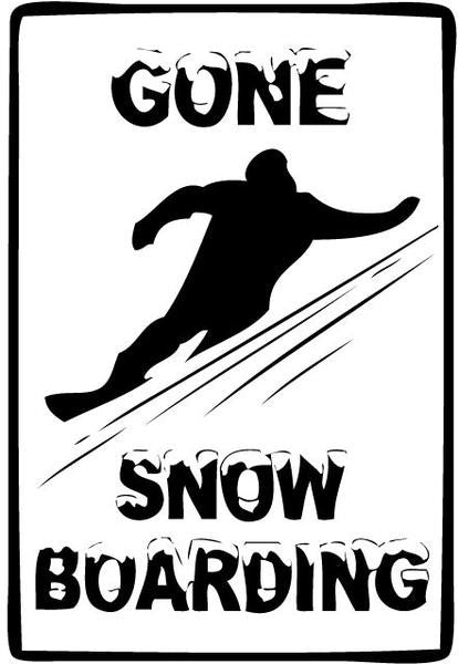 Gone Snowboarding Printed Decal