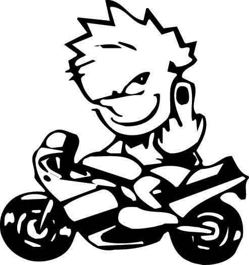 Sportbiker Boy Decal