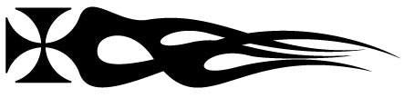 Iron Cross Flame Decal