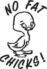 No Fat Chicks Decal