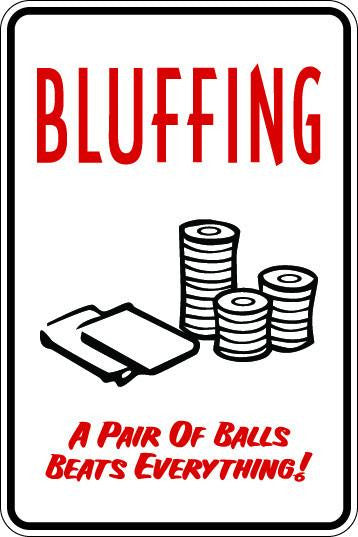 Bluffing Sublimated Aluminum Magnet