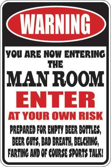 Man Room Sign Decal