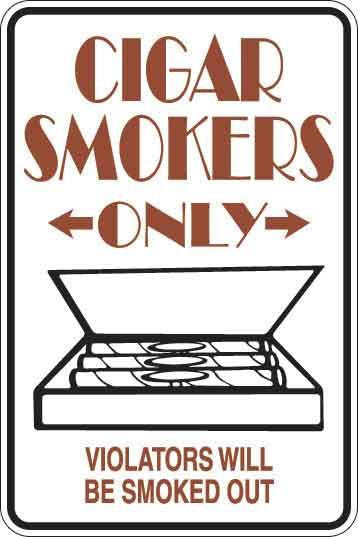 Cigar Smokers Only Sign Decal