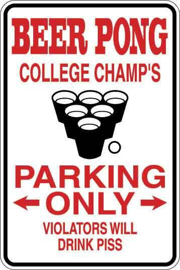 Beer Pong Sign Decal 1