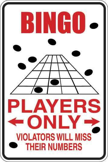 Bingo Players Only Sign Decal