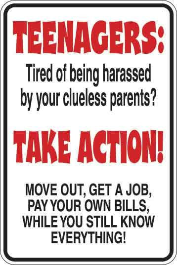 Teenagers Sign Decal