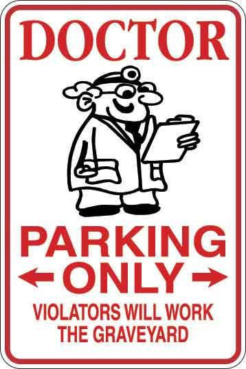 Doctor Only Sign Decal