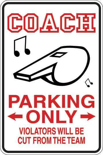 Coach Parking Only Sign Decal