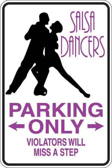 Salsa Dancers Parking Only Sign Decal 1