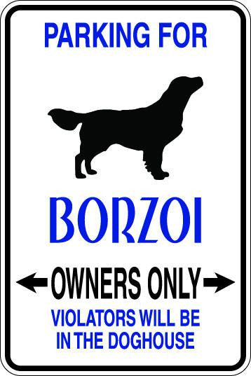 Borzoi Owners Only Sublimated Aluminum Magnet