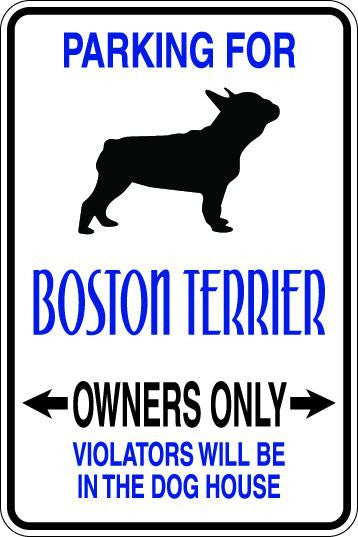 Boston Terrier Owners Only Sublimated Aluminum Magnet