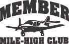 Member Mile High Club Decal