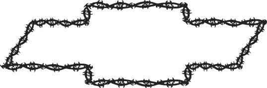 Barbed Wire Bow-tie Decal