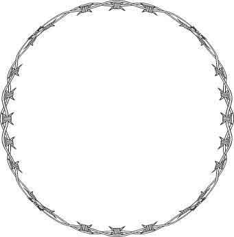 Barbed Wire Circle Decal