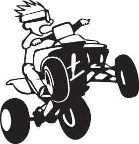Boy Riding ATV Decal