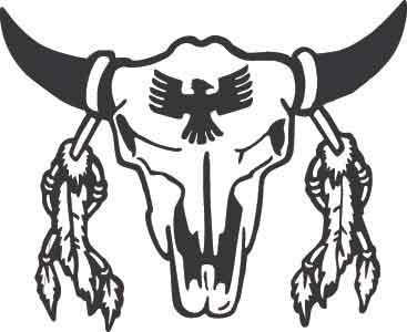 Cow Skull Decal 3