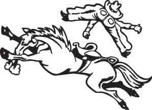 Bucking Horse Decal 1