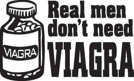 Real Men Don't Need Viagra Decal 1