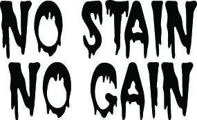 No Stain No Gain Decal