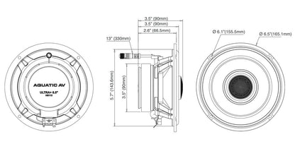 6.5" Speaker 300w Rgb Aplicable - Aquatic AV - 94-1327