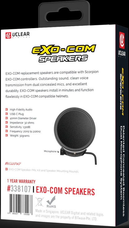 Exo-Com Replacement Speaker/Mic Kit - UClear - 338107