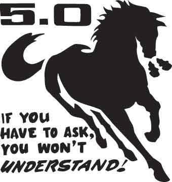 Mustang 5.0 Decal