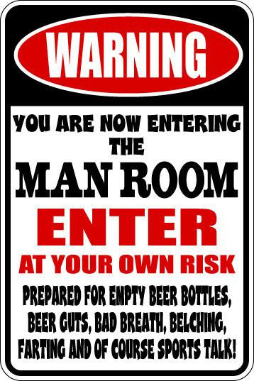 Man Room Sublimated Aluminum Magnet