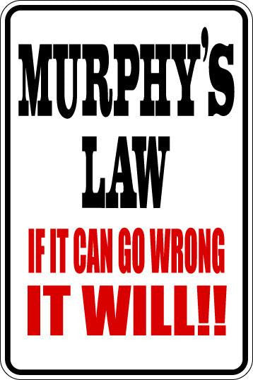 Murphy's Law Sublimated Aluminum Magnet