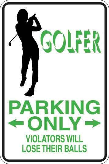 Golfer Sign Decal