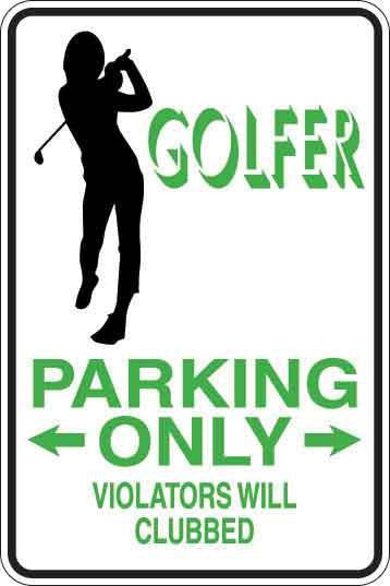 Golfer Sign Decal 3