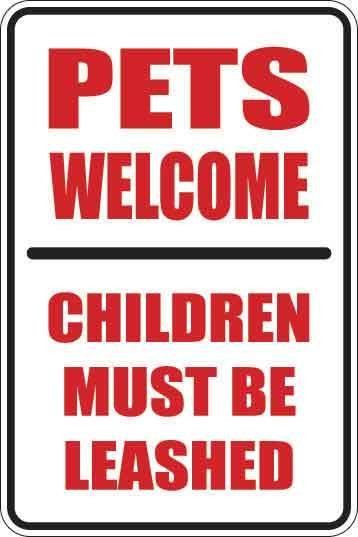 Pets Welcome Sign Decal