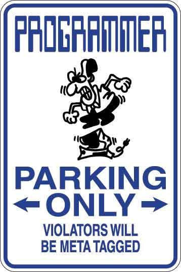 Programmer Glass Sign Programmer Parking Only Sign Decal – Revelation Graphics And Apparel