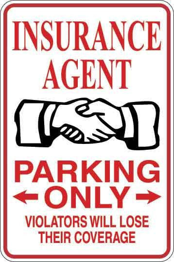 Agent Only Sign Insurance Agent Parking Only Sign Decal – Revelation Graphics And Apparel