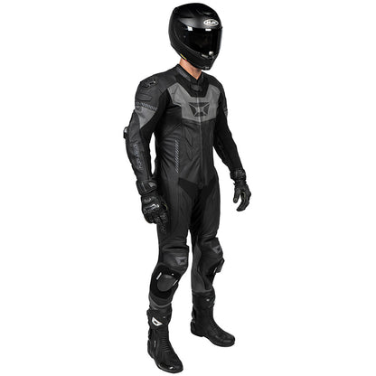 Cortech REVO SPORT AIR MEN'S 1-PIECE LEATHER SUIT Black/Gun Large