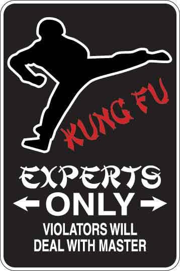 Cong Fu Sign Kung Fu Experts Only Sign Decal – Revelation Graphics And Apparel