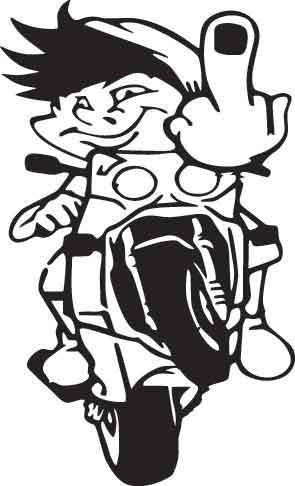 Sportbike Dude Decal