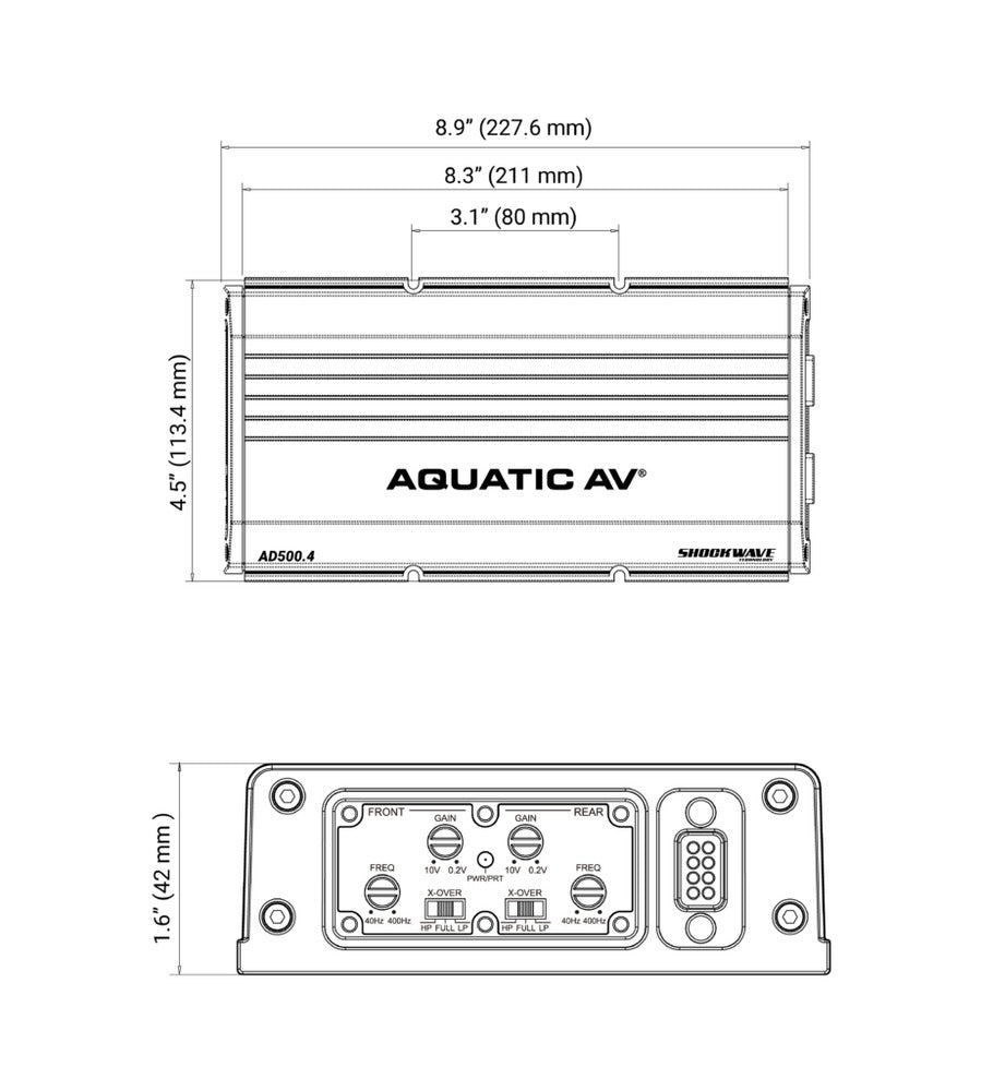 4 Channel Amp 600w - Aquatic AV - 94-1502