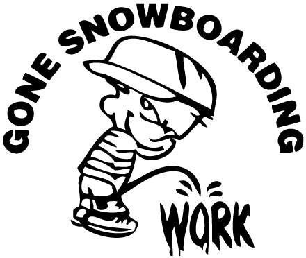 Gone Snowboarding Decal