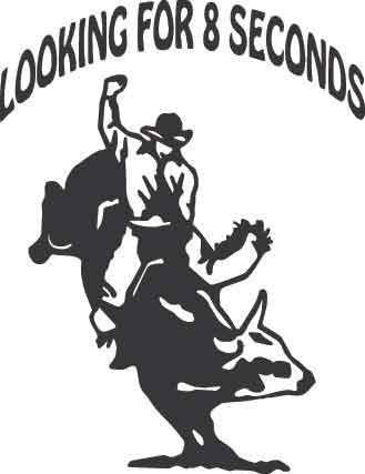 Looking For 8 Seconds Decal