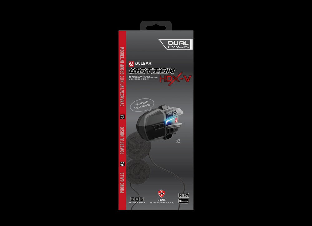 Motion Hdx-V Dual Kit Helmet Audio Dual Kit - UClear - 180513