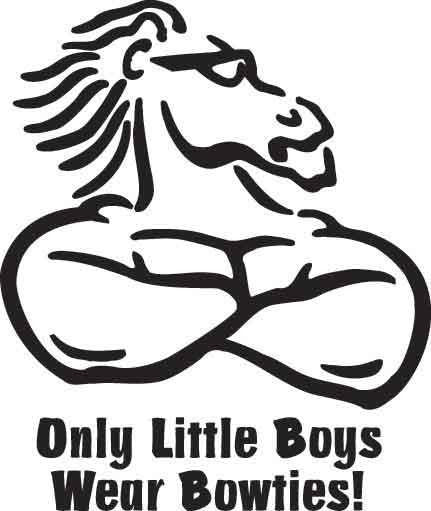 Only Little Boys Wear Bowties Decal 1