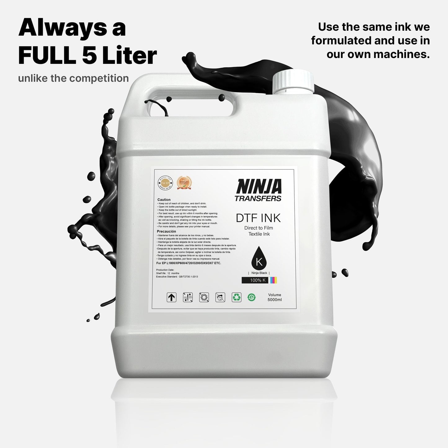 Premium DTF Ink 5 Liters