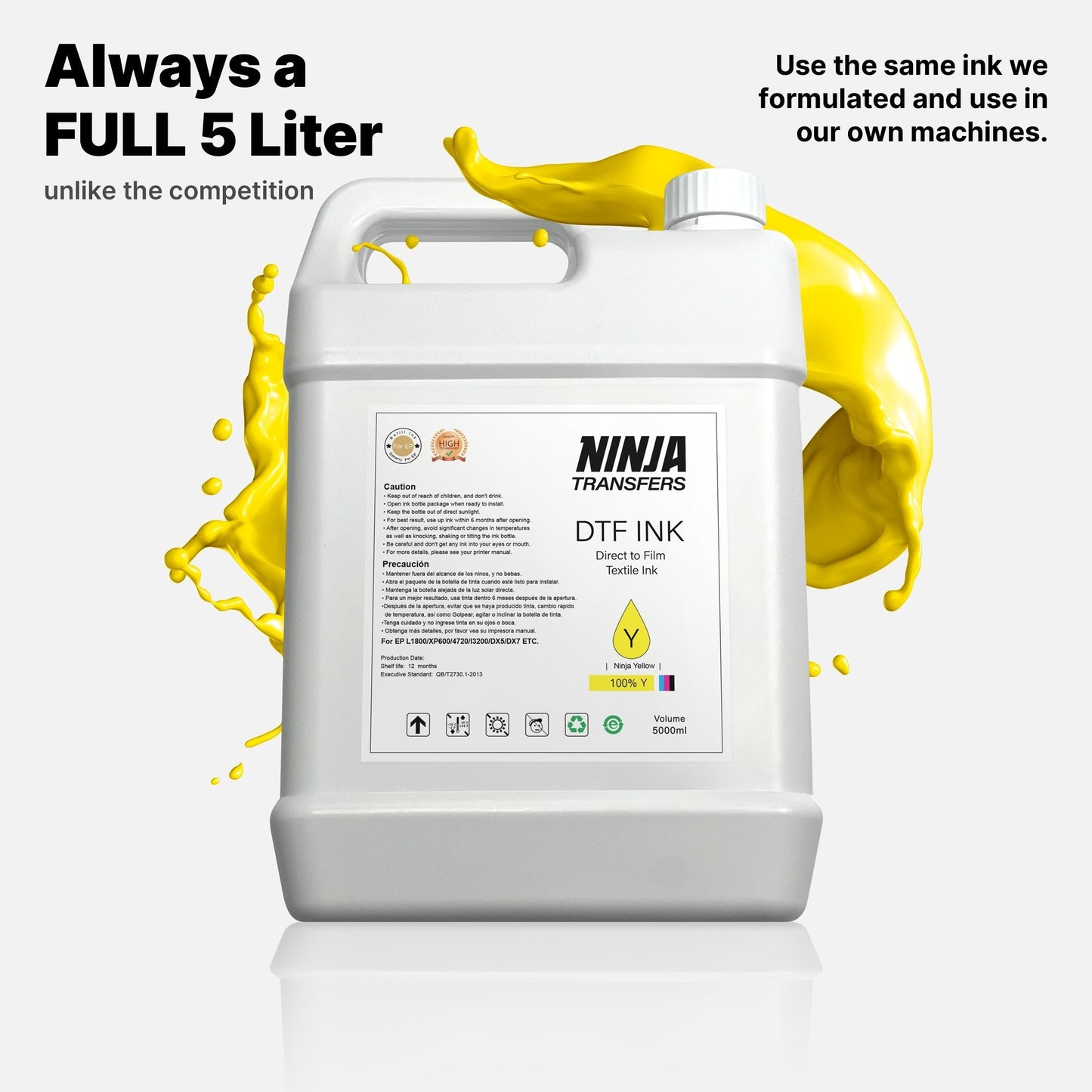 Premium DTF Yellow Ink