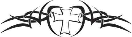 Cross In Heart Decal